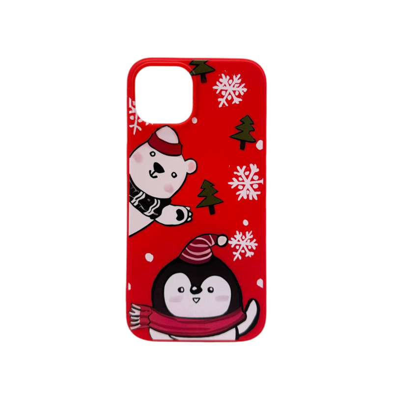 LindeCovers iPhone 15 - Julemotiv Bagsidecover Silikone Festive Polar Pals