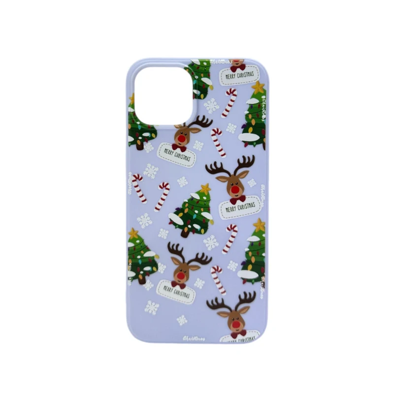 LindeCovers iPhone 15 Plus - Julemotiv Bagsidecover Silikone Rudolph's Candy Cane Cheer