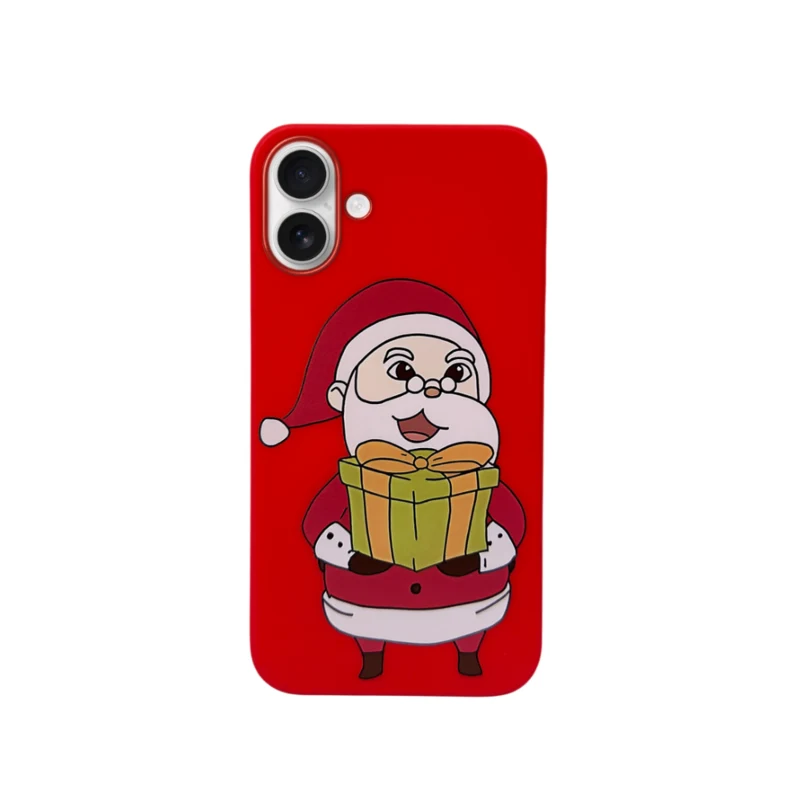 LindeCovers iPhone 16 - Julemotiv Bagsidecover Silikone Jolly Santa