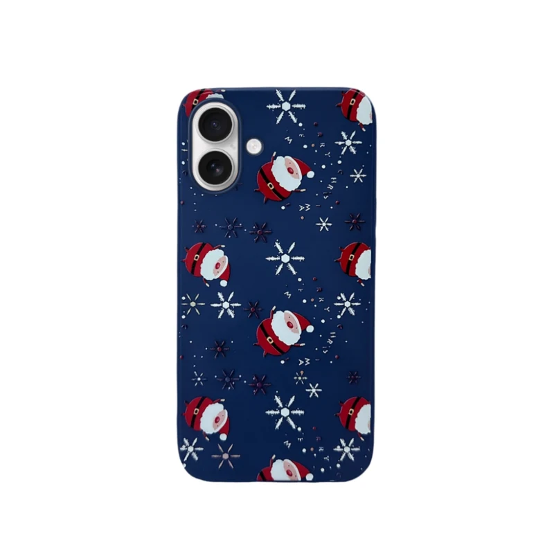 LindeCovers iPhone 16 Plus - Julemotiv Bagsidecover Silikone Midnight Santa Magic