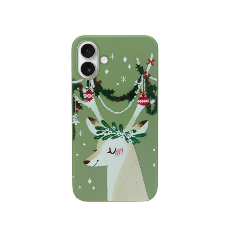 LindeCovers iPhone 16 Plus - Julemotiv Bagsidecover Silikone Jolly Reindeer
