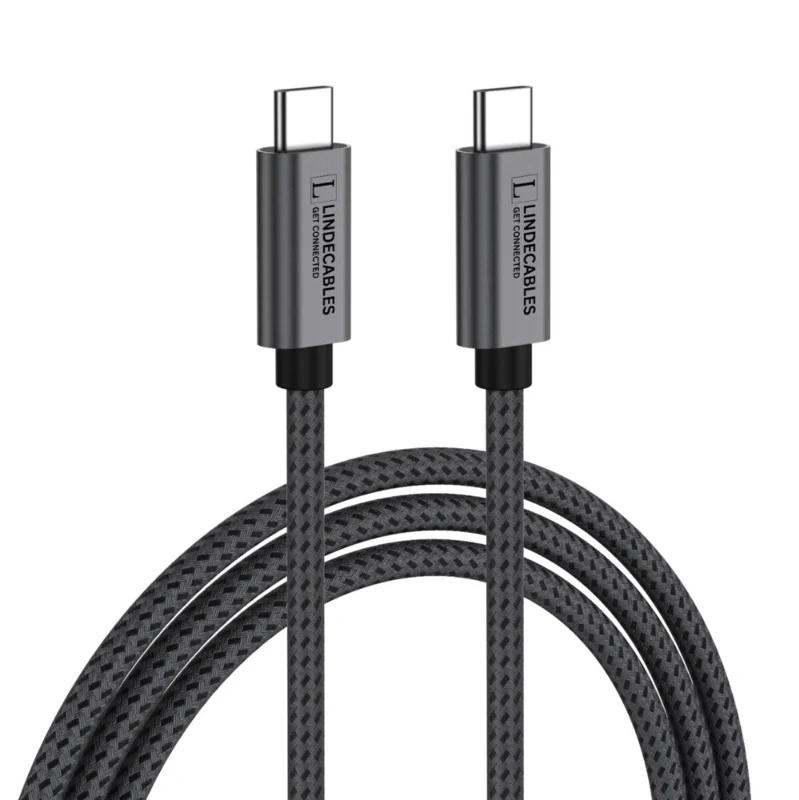 LindeCables USB-C 3.2 60W Premium kabel - 3 m Grå