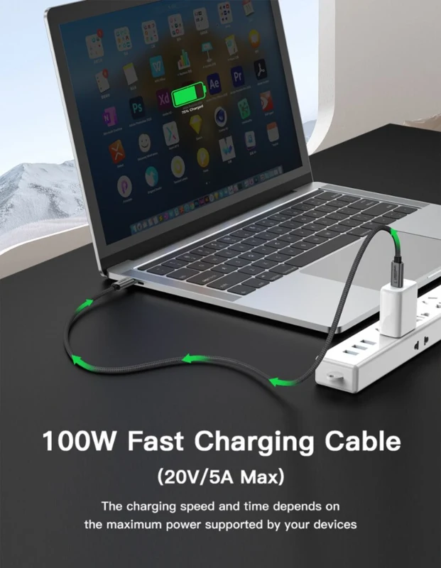 LindeCables USB-C 3.2 100W Premium kabel - 1 m