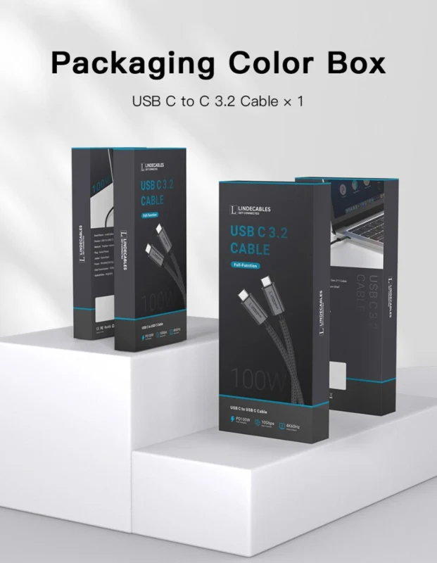 LindeCables USB-C 3.2 100W Premium kabel - 2 m