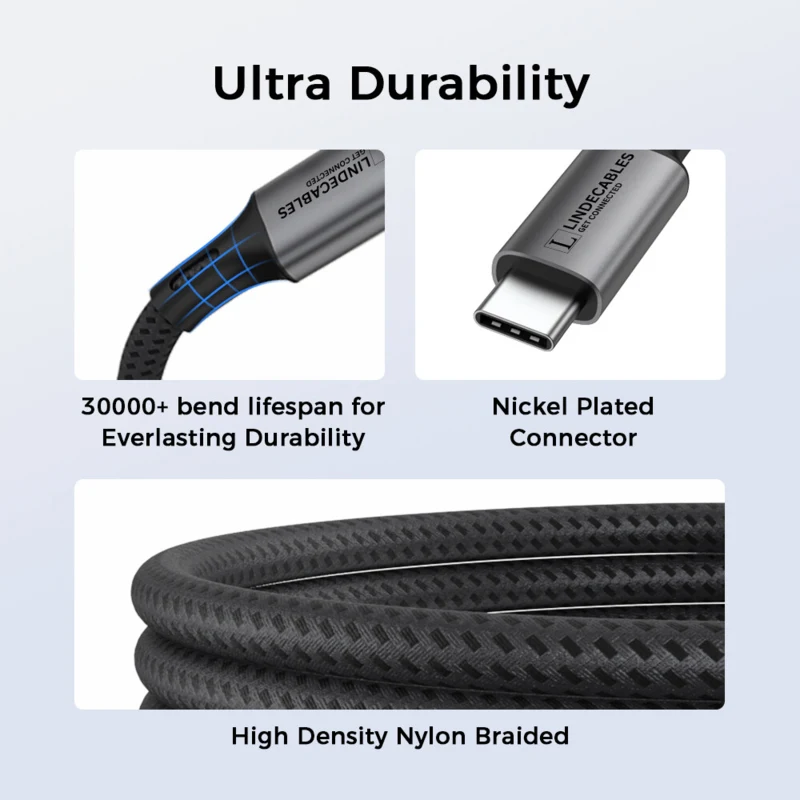 LindeCables USB-C 4.0 Gen 3 240W Premium kabel - 1 m