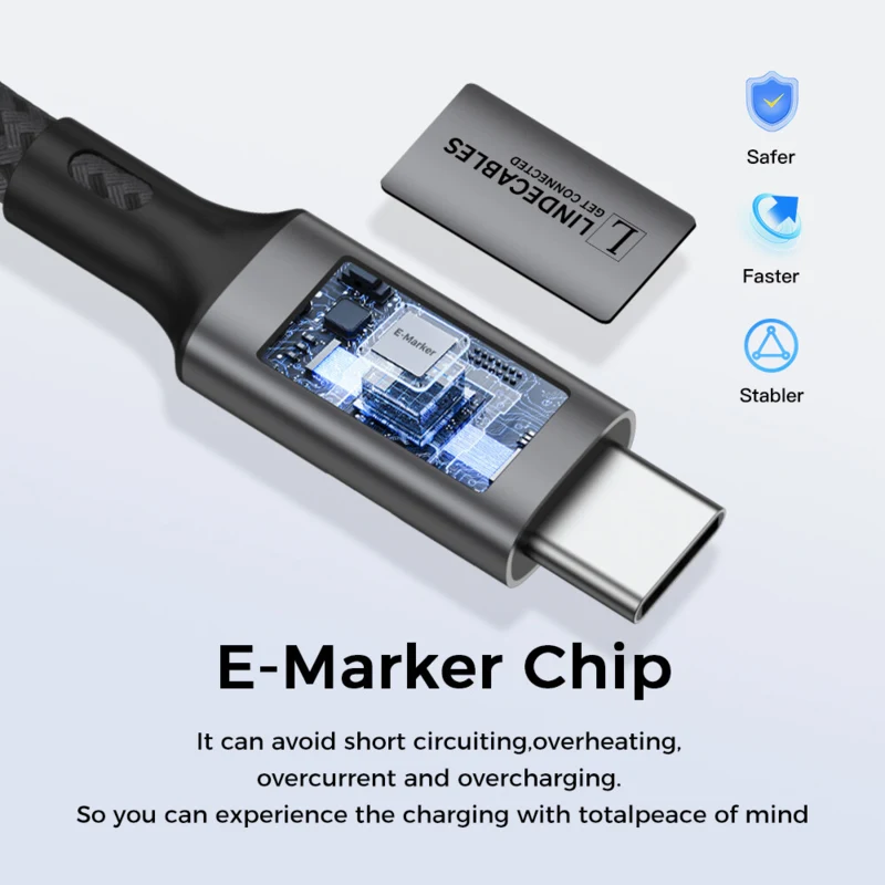 LindeCables USB-C 4.0 Gen 3 240W Premium kabel - 2 m