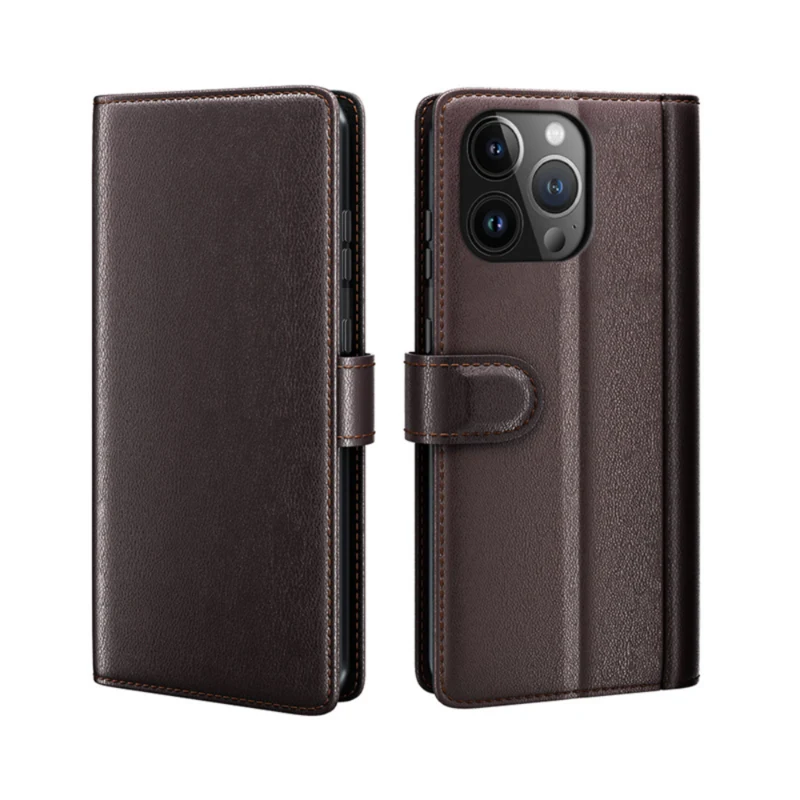 LindeCovers iPhone 14 Pro Max – Ægte Læder Flip Cover m. Flap
