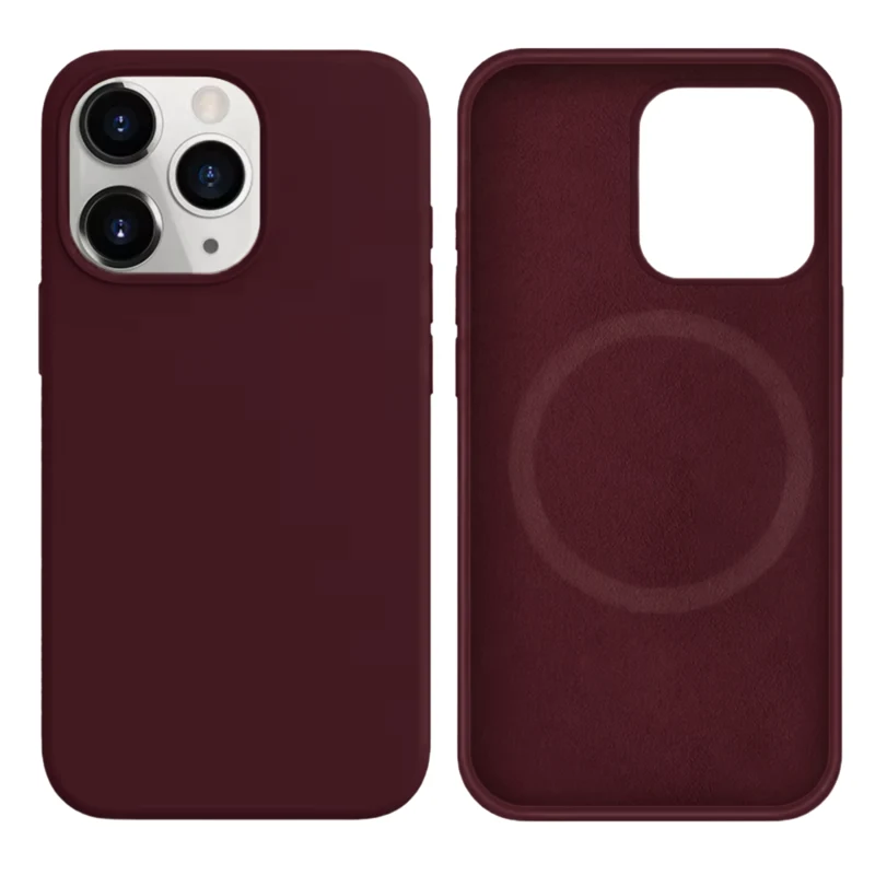 LindeCovers iPhone 12 Pro Max - Silikonecover til trådløs opladning 67 Plum