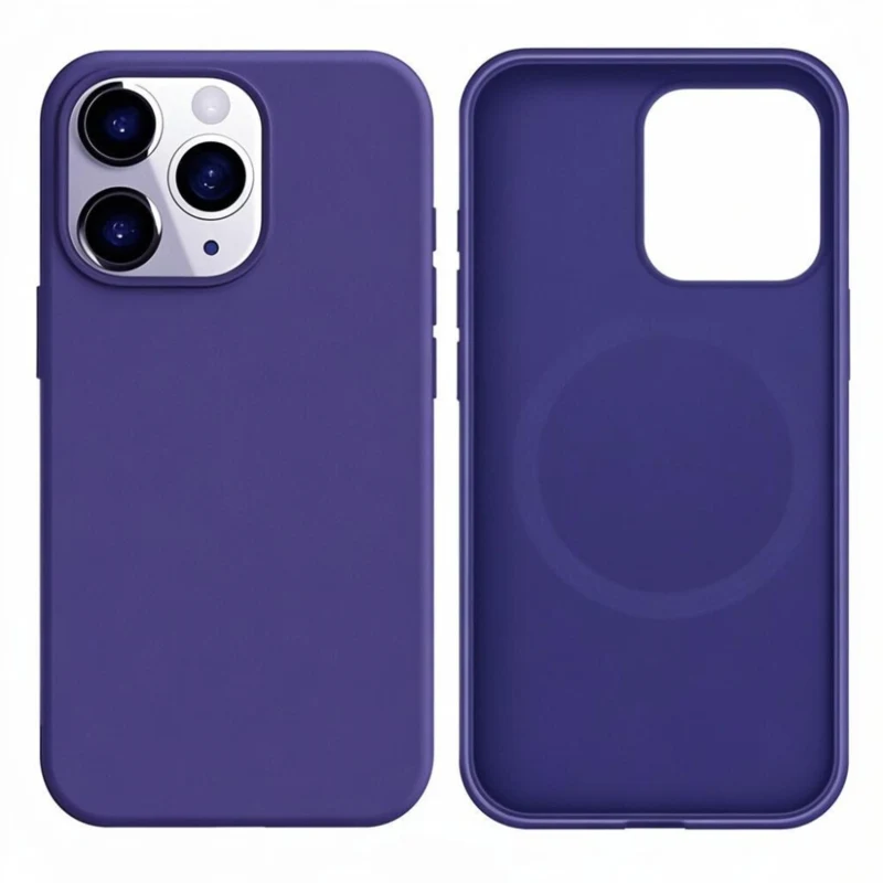 LindeCovers iPhone 12 Pro Max - Silikonecover til trådløs opladning 30 Dark Purple