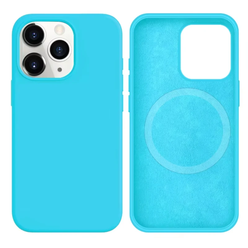 LindeCovers iPhone 12 Pro Max - Silikonecover til trådløs opladning 16 Blue