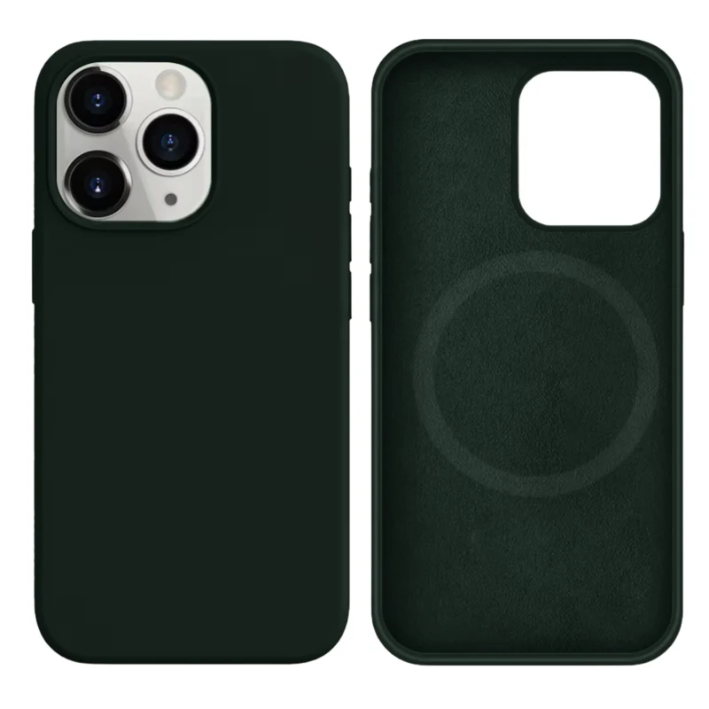 LindeCovers iPhone 12 Pro Max - Silikonecover til trådløs opladning 64 New Green