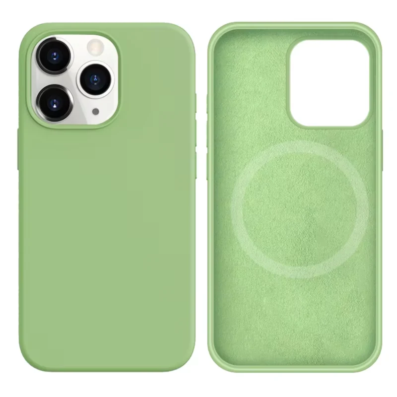 LindeCovers iPhone 12 Pro Max - Silikonecover til trådløs opladning 1 Mint Green