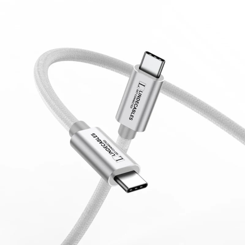 LindeCables USB-C 3.2 Gen. 2x2 100W Premium kabel - 3 m Hvid