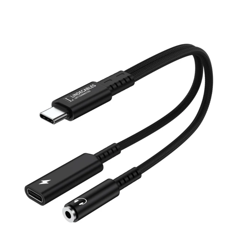 LindeCables 2-i-1 USB-C Adapter til 3.5 mm AUX