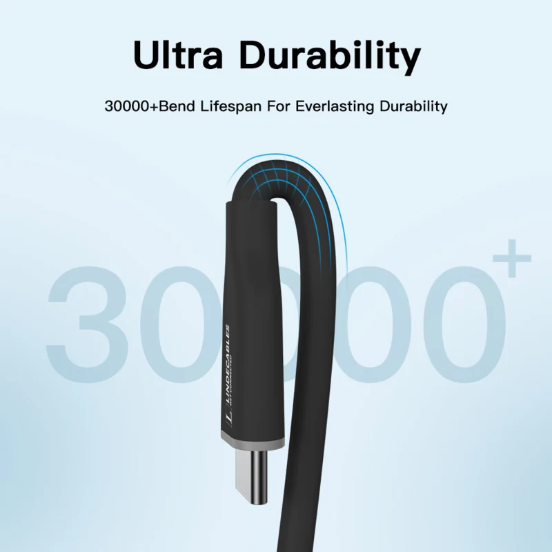 LindeCables USB-C 2.0 Silikonekabel 100W - 1.2 m