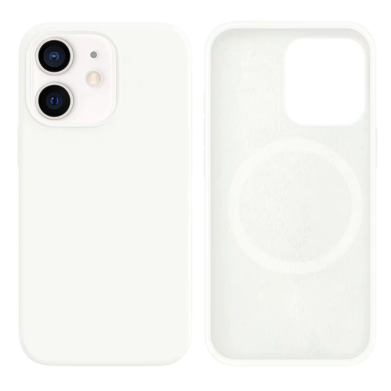 LindeCovers iPhone 12 Mini Silikonecover - MagSafe Kompatibel 9 White