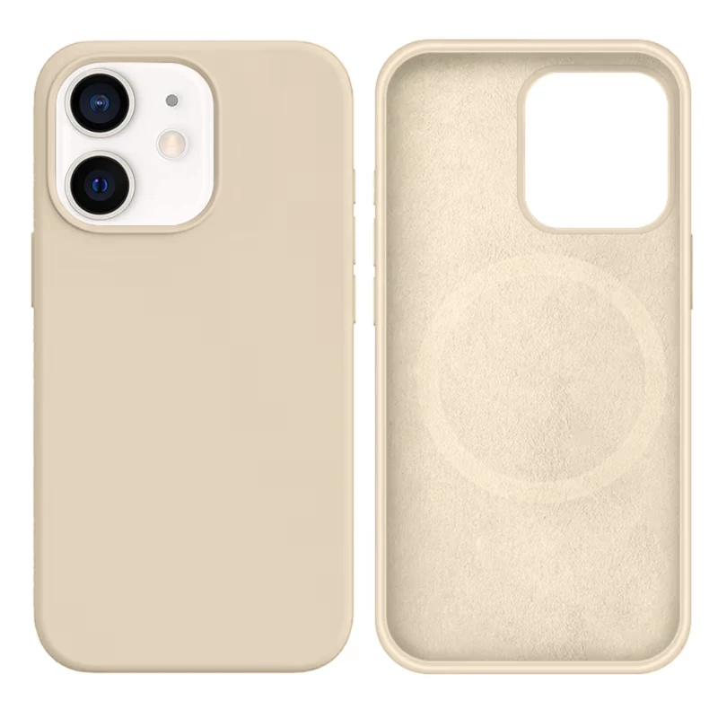 LindeCovers iPhone 12 Mini Silikonecover - MagSafe Kompatibel 11 Antique White