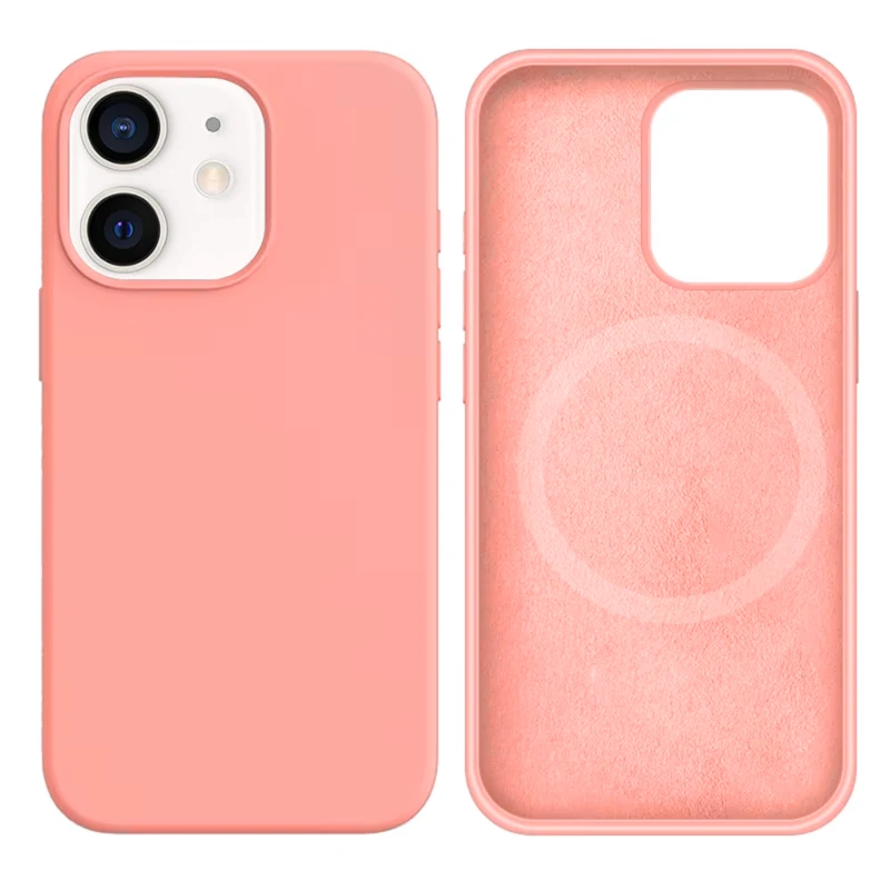 LindeCovers iPhone 12 Mini Silikonecover - MagSafe Kompatibel 12 Pink