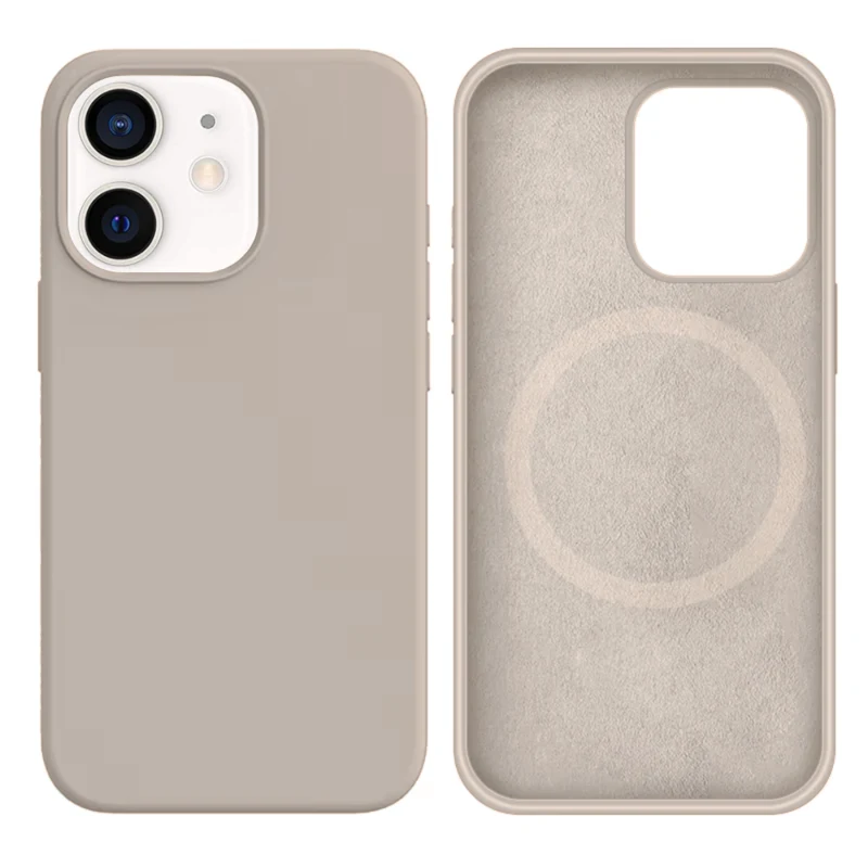 LindeCovers iPhone 12 Mini Silikonecover - MagSafe Kompatibel 10 Rock Gray