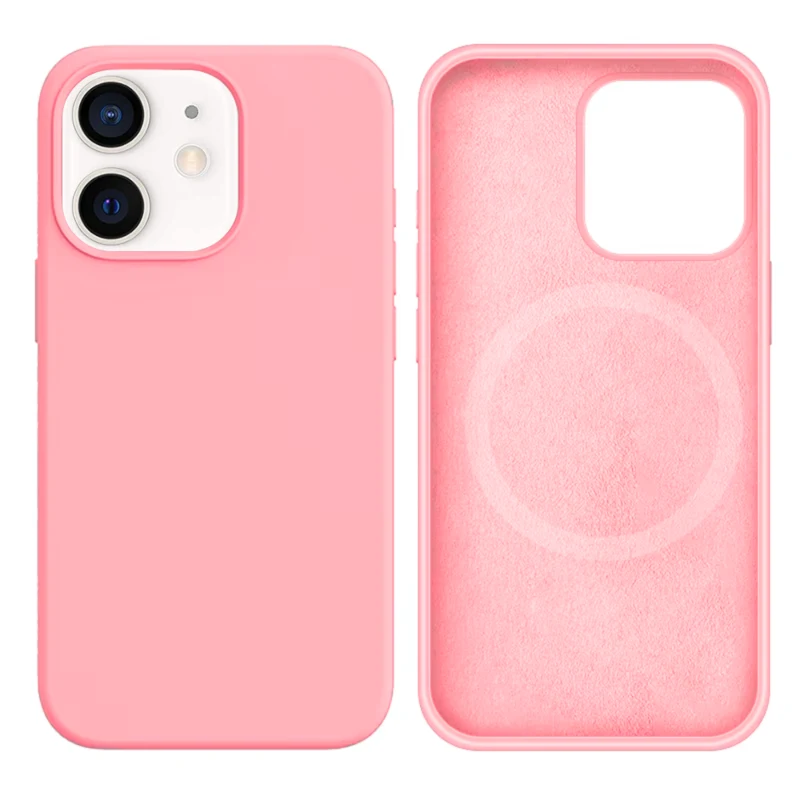 LindeCovers iPhone 12 Mini Silikonecover - MagSafe Kompatibel 6 Rose Pink