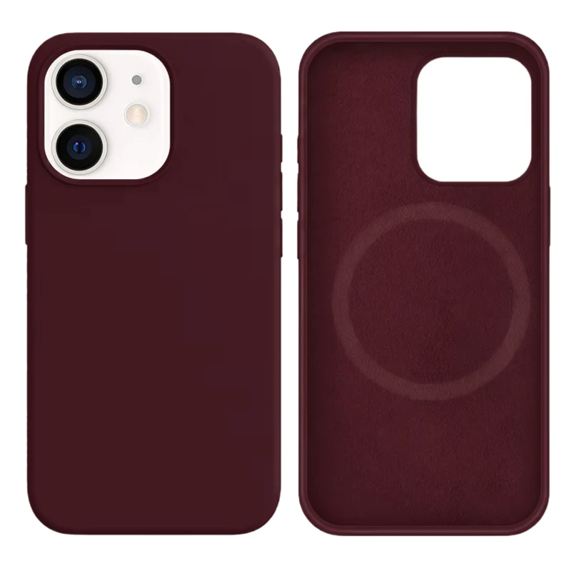 LindeCovers iPhone 12 Mini Silikonecover - MagSafe Kompatibel 67 Plum