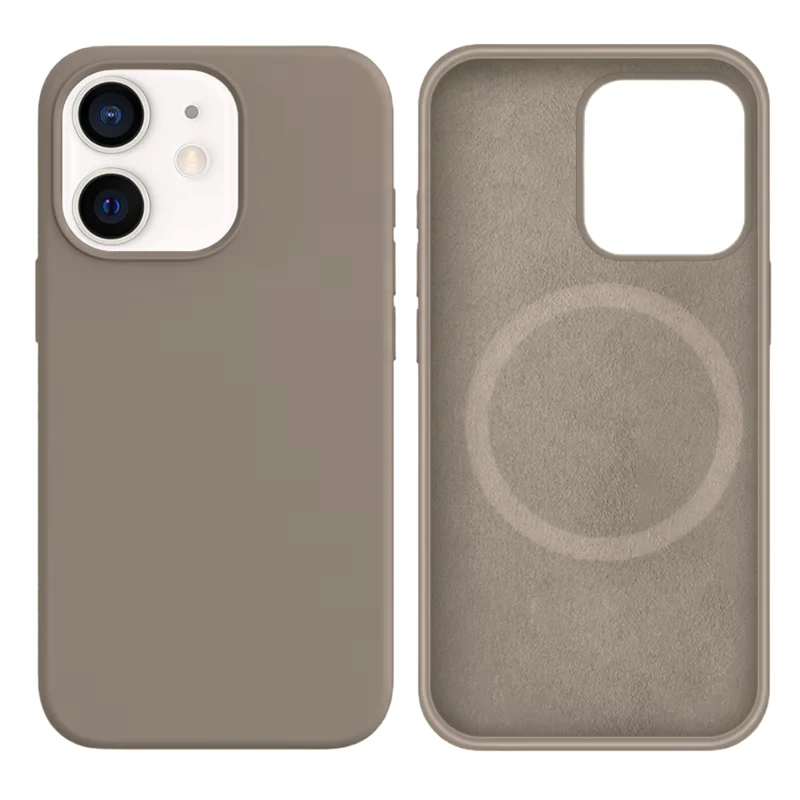 LindeCovers iPhone 12 Mini Silikonecover - MagSafe Kompatibel 23 Pebble