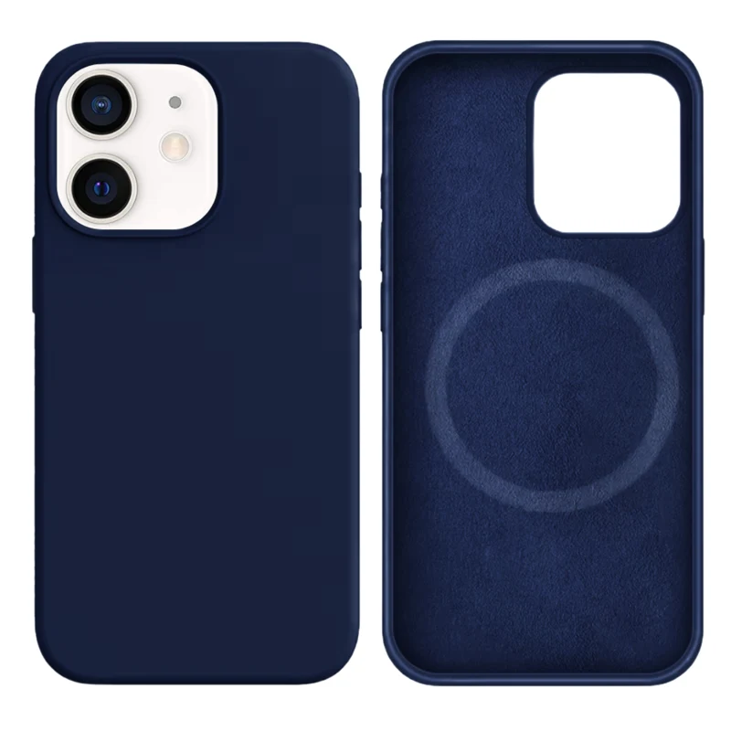 LindeCovers iPhone 12 Mini Silikonecover - MagSafe Kompatibel 63 Navy Blue