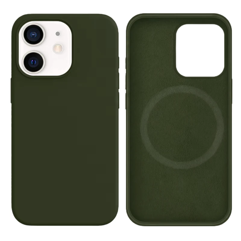 LindeCovers iPhone 12 Mini Silikonecover - MagSafe Kompatibel 48 Pine Forest Green