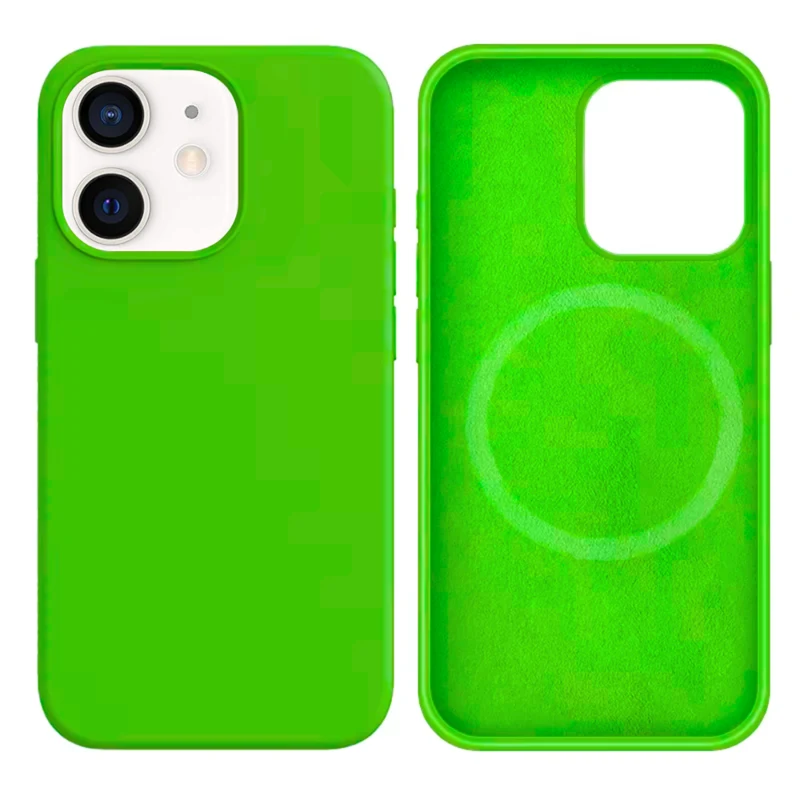LindeCovers iPhone 12 Mini Silikonecover - MagSafe Kompatibel 31 Dark Green