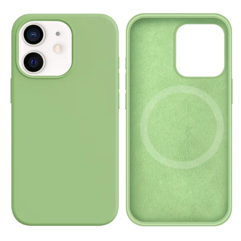 LindeCovers iPhone 12 Mini Silikonecover - MagSafe Kompatibel 1 Mint Green