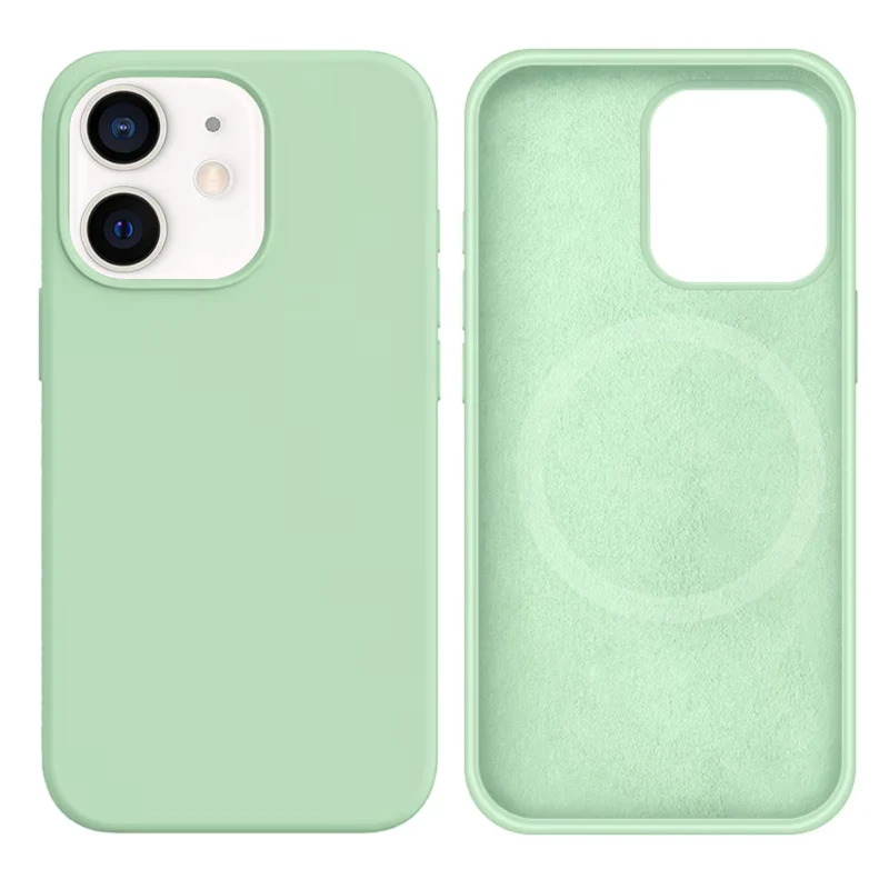 LindeCovers iPhone 12 Mini Silikonecover - MagSafe Kompatibel 68 Pistachio