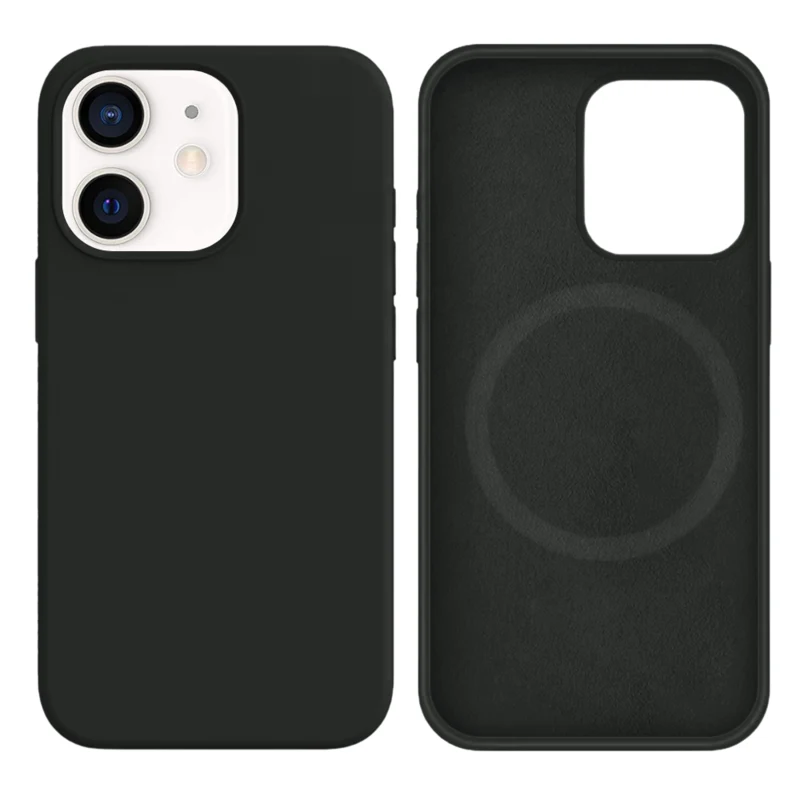 LindeCovers iPhone 12 Mini Silikonecover - MagSafe Kompatibel 34 Olive