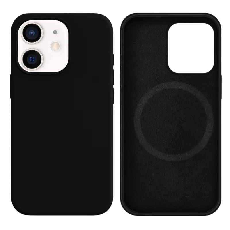 LindeCovers iPhone 12 Mini Silikonecover - MagSafe Kompatibel 18 Black