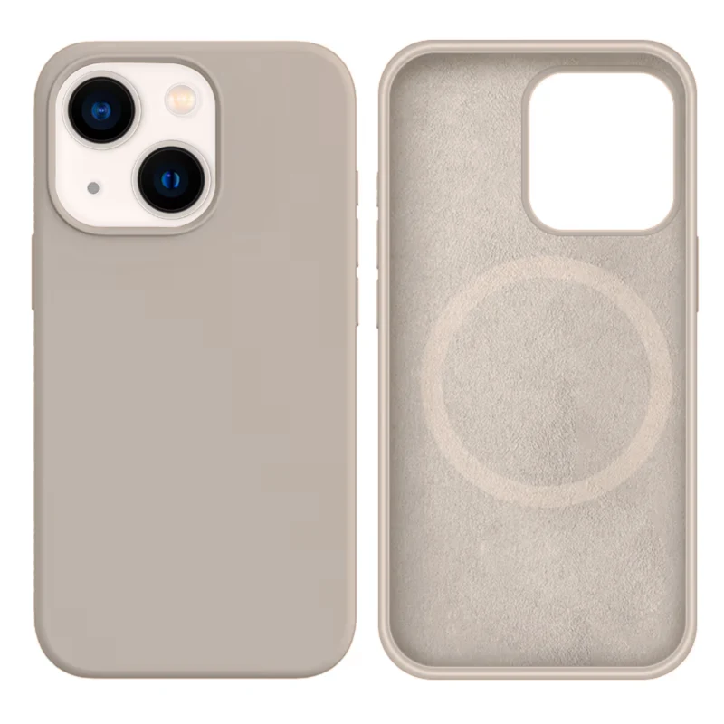 LindeCovers iPhone 13 Silikonecover - MagSafe Kompatibel 10 Rock Gray