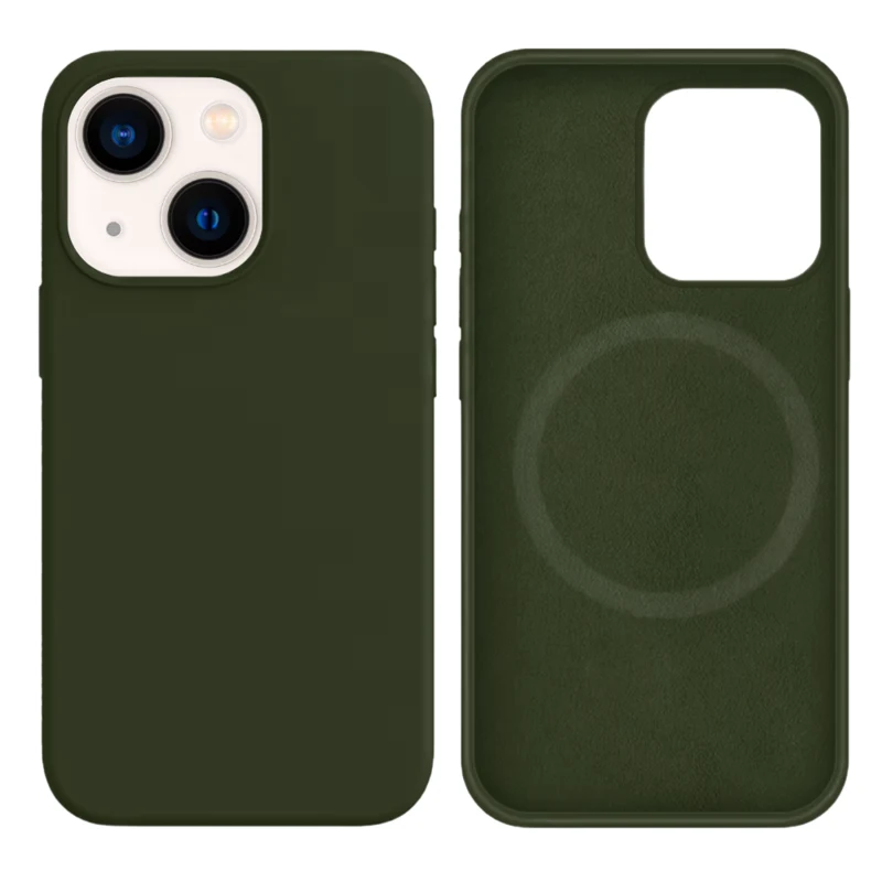 LindeCovers iPhone 13 Silikonecover - MagSafe Kompatibel 48 Pine Forest Green
