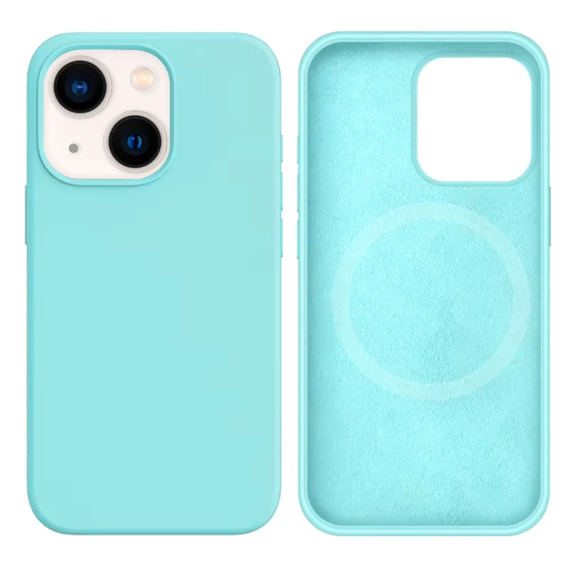 LindeCovers iPhone 13 Silikonecover - MagSafe Kompatibel 44 Blue Sea