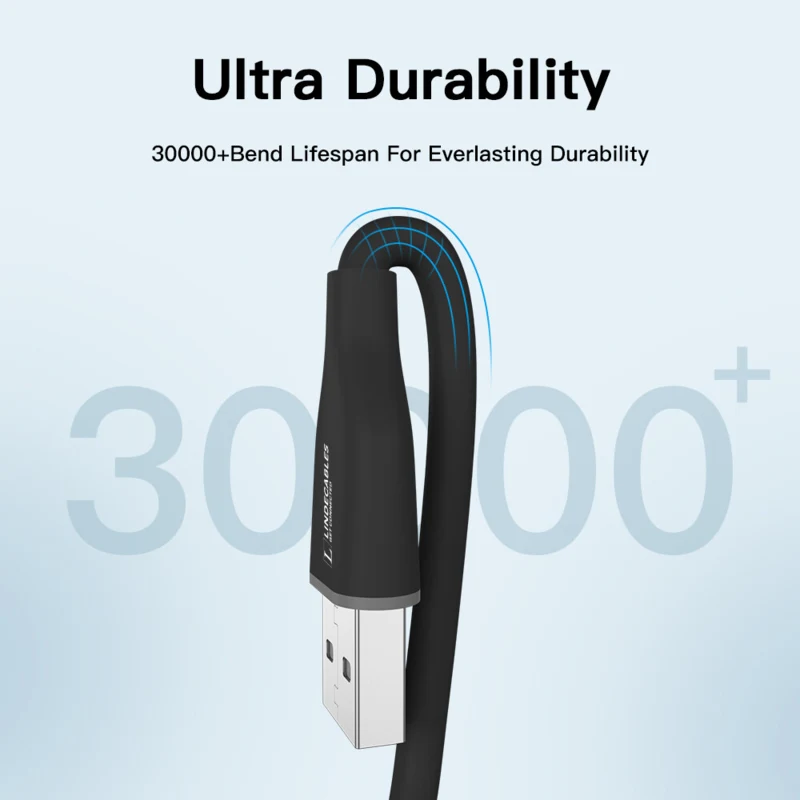LindeCables USB-A 2.0 til Lightning Silikonekabel 12W - 1.2 m