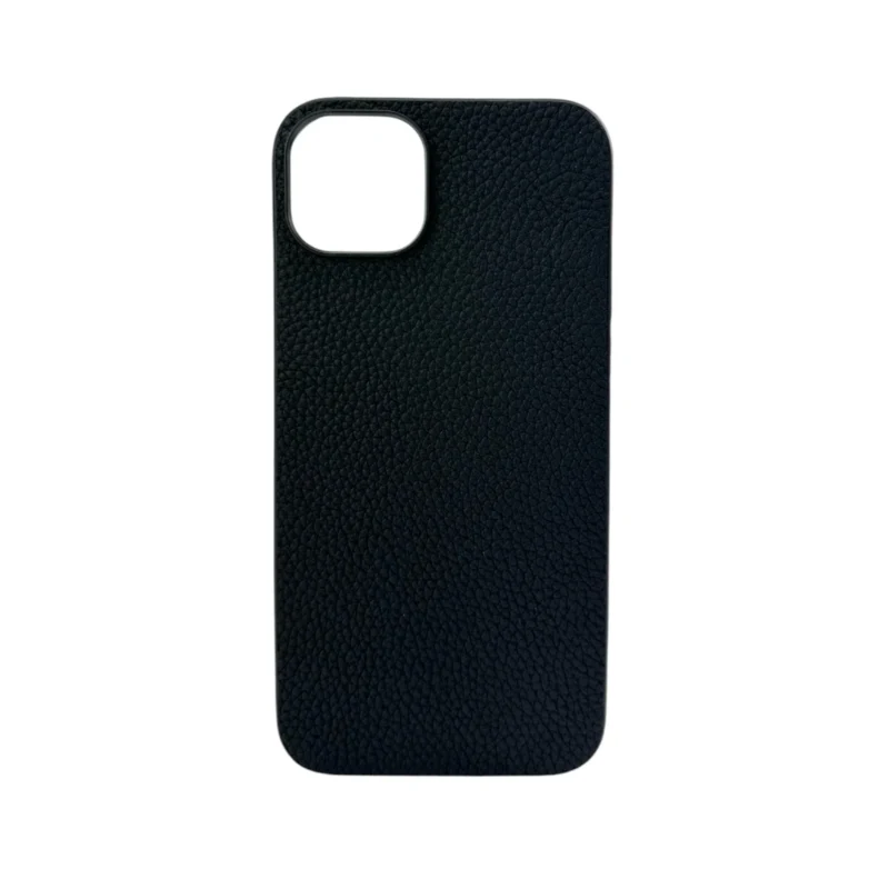 LindeCovers iPhone 12 Mini - Ægte Læder Bagside Cover Black