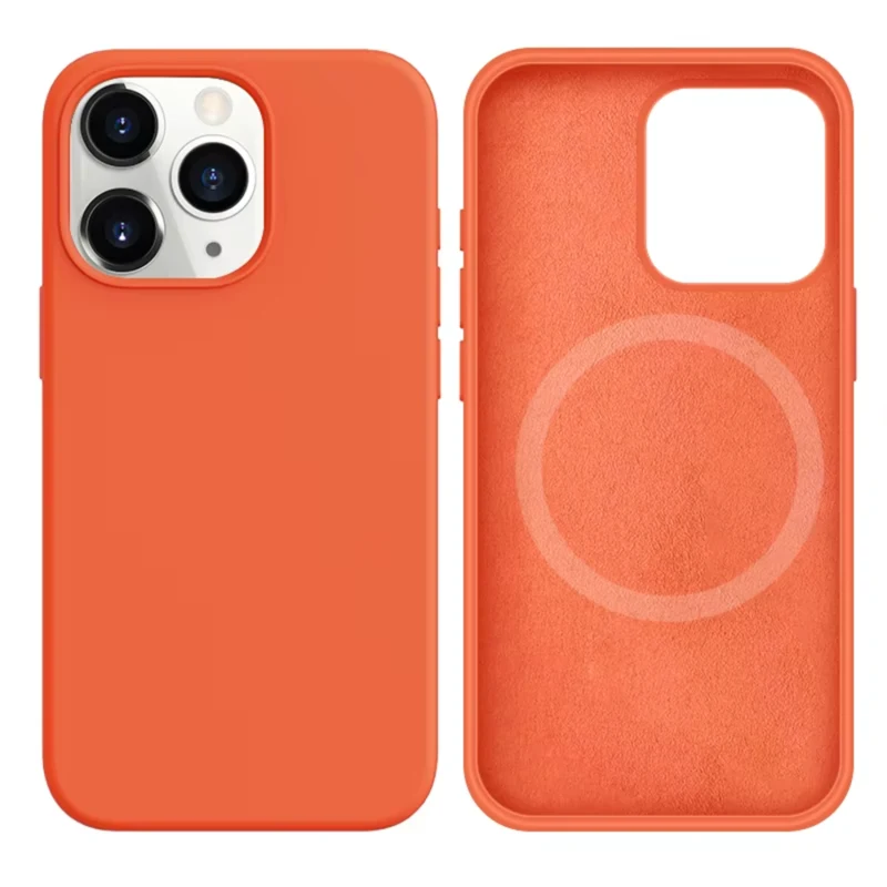 LindeCovers iPhone 13 Pro Max Silikonecover - MagSafe Kompatibel 2 Apricot Orange