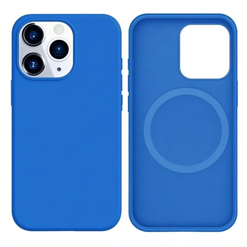 LindeCovers iPhone 13 Pro Max Silikonecover - MagSafe Kompatibel 3 Deep Lake Blue