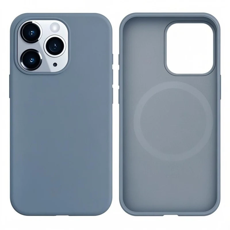 LindeCovers iPhone 13 Pro Max Silikonecover - MagSafe Kompatibel 26 Blue Gray