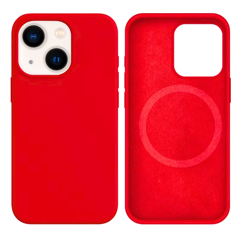 LindeCovers iPhone 13 Mini Silikonecover - MagSafe Kompatibel 14 Red