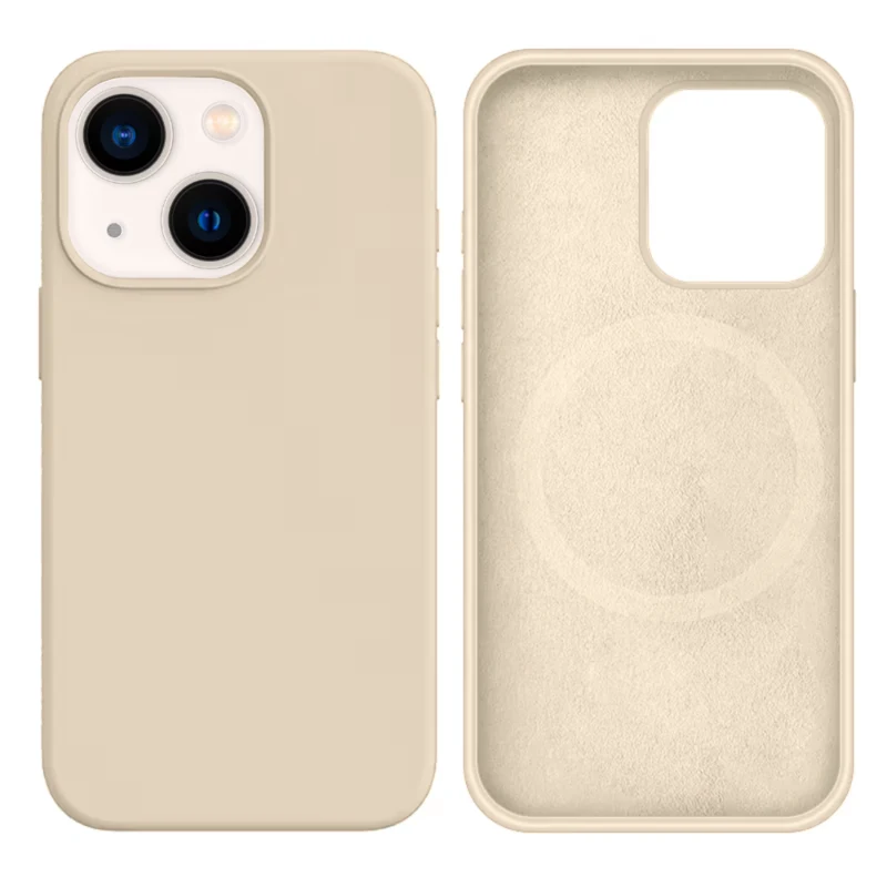 LindeCovers iPhone 13 Mini Silikonecover - MagSafe Kompatibel 11 Antique White