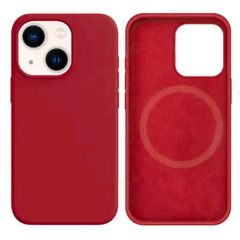 LindeCovers iPhone 13 Mini Silikonecover - MagSafe Kompatibel 36 Rose Red