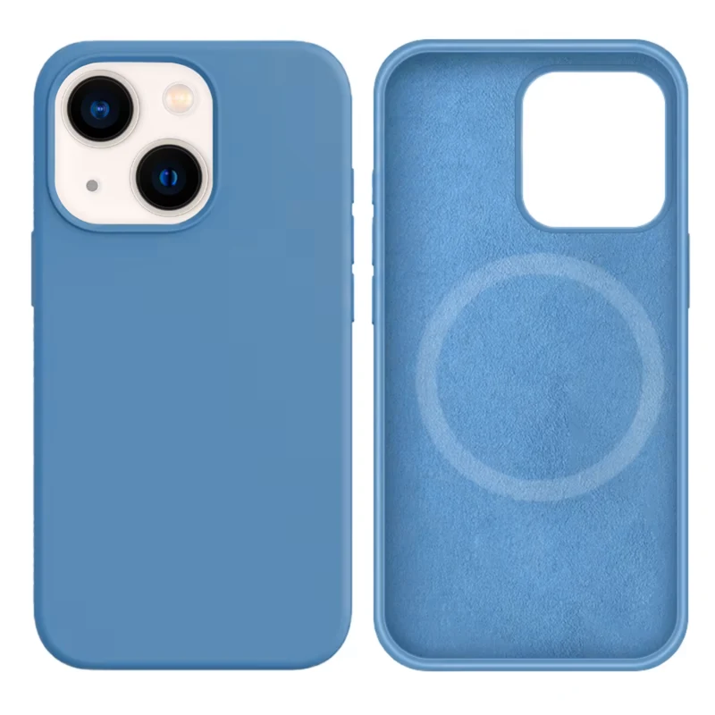 LindeCovers iPhone 13 Mini Silikonecover - MagSafe Kompatibel 24 Light Blue