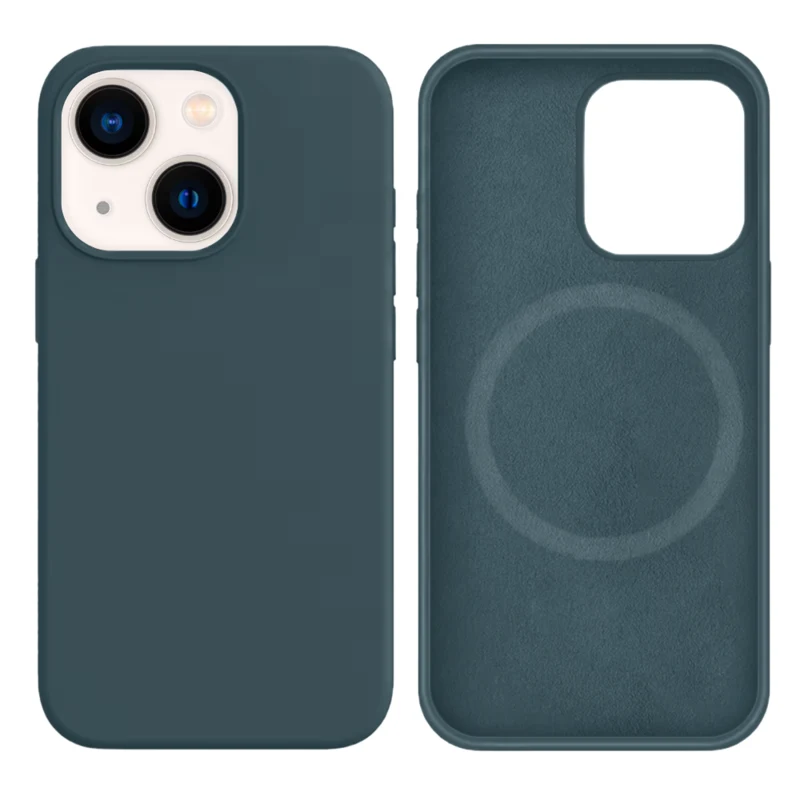 LindeCovers iPhone 13 Mini Silikonecover - MagSafe Kompatibel 72 Granny Gray