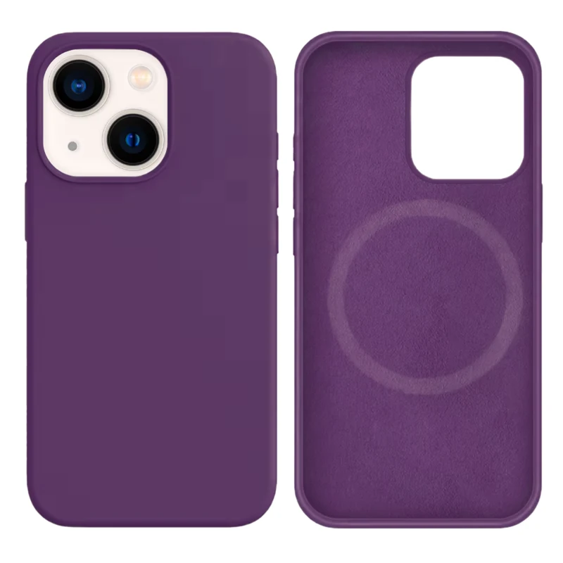 LindeCovers iPhone 14 Silikonecover - MagSafe Kompatibel 45 Purple