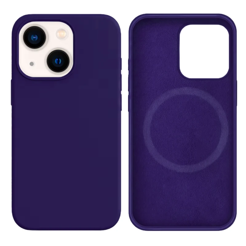 LindeCovers iPhone 14 Silikonecover - MagSafe Kompatibel 30 Dark Purple