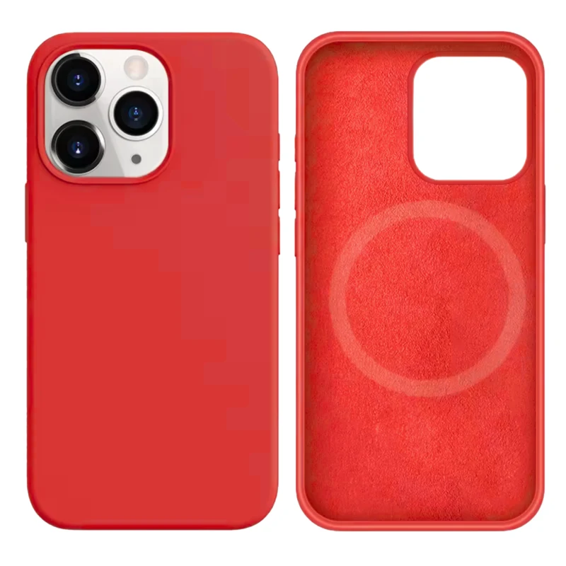 LindeCovers iPhone 14 Pro Silikonecover - MagSafe Kompatibel 39 Cranberry