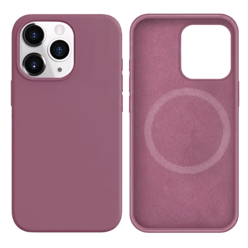 LindeCovers iPhone 14 Pro Max Silikonecover - MagSafe Kompatibel 62 Black Currant